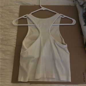 lululemon athletica Cream Ribbed Tank Top